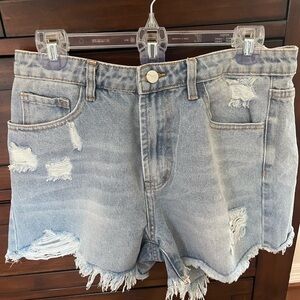 Blue jean shorts